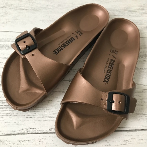 birkenstock madrid eva metallic copper